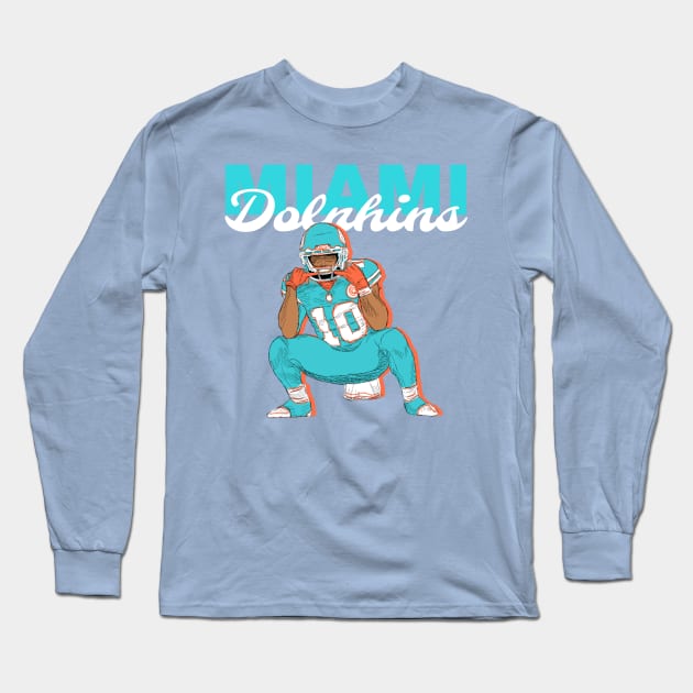 Miami dolphins - Tyreek Hill 10 Long Sleeve T-Shirt by Mic jr